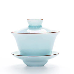 Celadon Tea Tureen, Kung Fu Tea Set, Flower Gaiwan, Puer Kettle,Teapot Lovers, Tea Accessories, 140ml