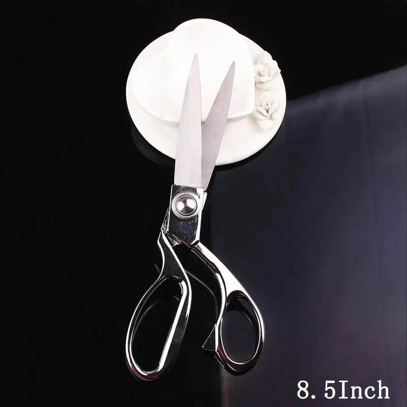 Description Picture 4 of itemProfessional Tailor High Quality Silver Scissor Sewing And Embroidery Fabric Leather Cutter Craft Scissors Stainless Steels