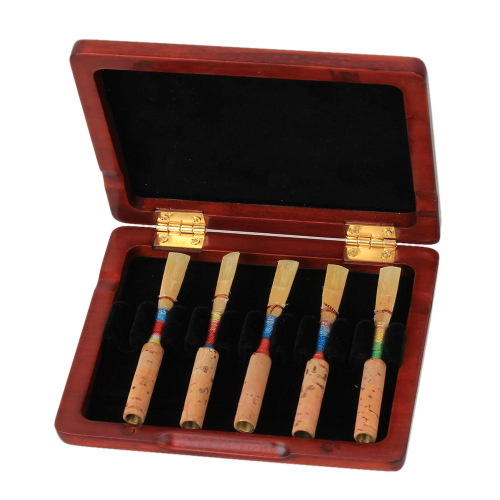Description Picture 6 of itemWooden Oboe Reed Case Holds 3/6/10PCS Oboe Reeds Protector With Soft Velvet Red
