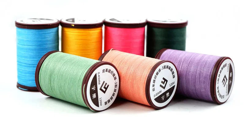 Description Picture 3 of itemDiameter 0.65mm 60 Meters Manual High Quality Round Sewing Wax Thread for Leather Craft Bracelet Weave Polyester Strength Thread