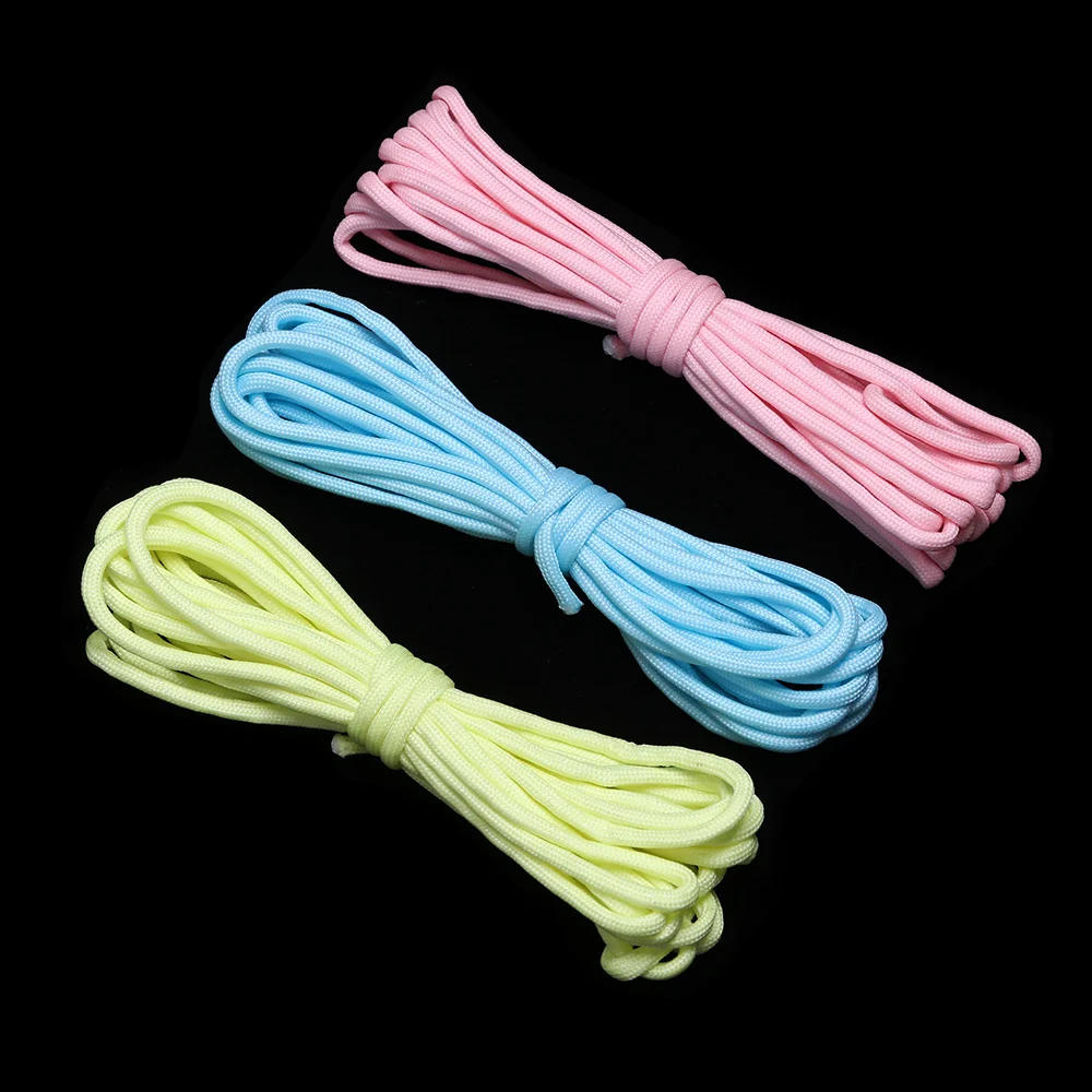 Description Picture 6 of item9 Core Luminous Paracord Outdoor Fluorescent Rope Noctilucence Survival Ropes Parachute Cord Lanyard Camping Clothesline