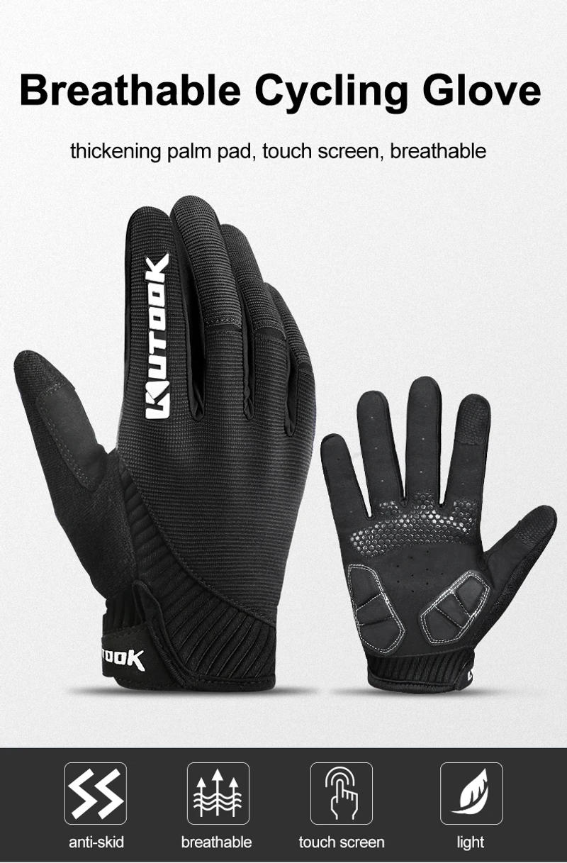 Description Picture 2 of itemKUTOOK Outdoor Camping Gloves Full Finger Shockproof Sports Gloves Gel Touch Screen Cycling Gloves Hiking Fishing Accessories
