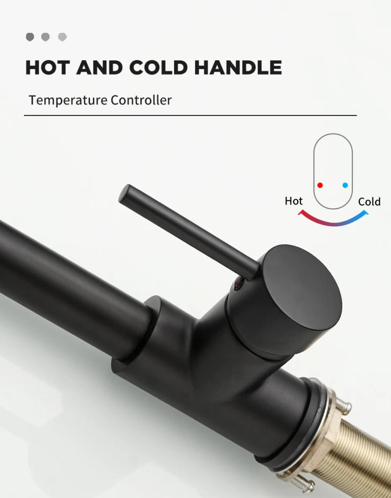 Description Picture 6 of itemBlack Pull Down Kitchen Faucet with Sprayer,Fapully Commercial Black Spring Kitchen Sink Faucet with Brushed Nickel 866038