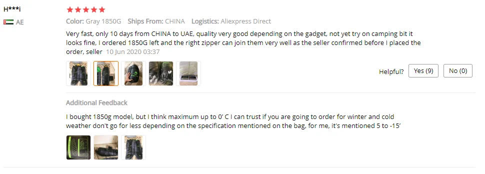 Description Picture 3 of itemJUNGLE KING CY0901 Thickening Fill Four Holes Cotton Sleeping Bags Fit for Winter Thermal 4 Kinds of Thickness Camping Travel