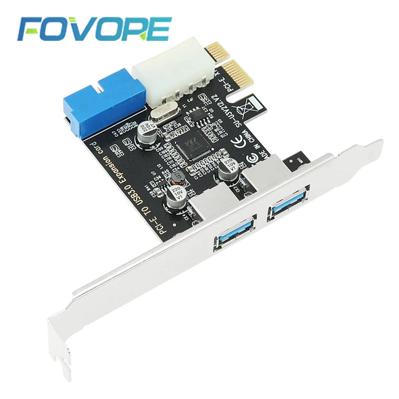 Description Picture 2 of itemUSB3 PCI express adapter PCI e to USB 3.0 20pin converter controller PCIe x1 USB 3 0 2 ports adapter USB3.0 PCI-e expansion card