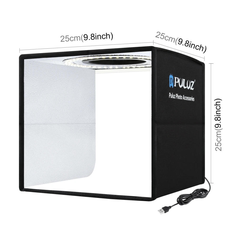 Description Picture 3 of itemPULUZ Photo Studio Light Box Photography Light Softbox Adjustable Lamp Temperature Photo Shoot Tent Kits 6/12 Colors Backdrops