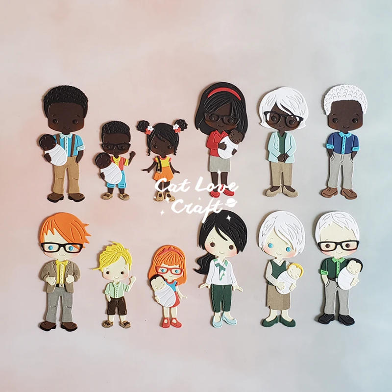 Description Picture 2 of itemCatlove Family Series Metal Cutting Dies Scrapbooking Mold Stencil Die Cuts Card Making DIY Craft Embossing New Dies For 2021