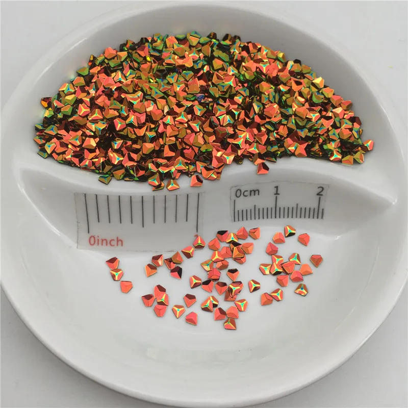 Description Picture 3 of item20g 3mm 3D Diamond Nail Sequins Rhomb Colorful Glitter Flakes Paillette Manicure 3D Nail Art Decoration
