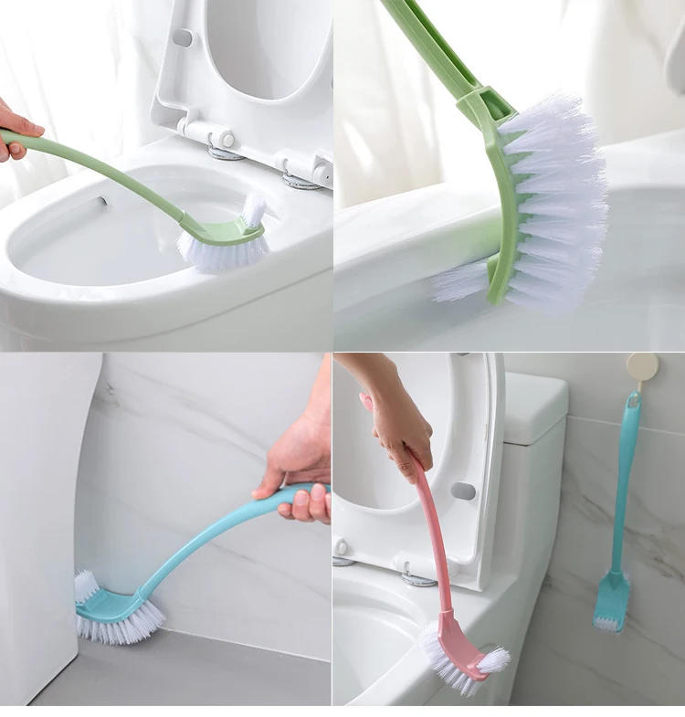 Description Picture 6 of item1PC Long Handle Double Sided Creative Toilet Brush Bathroom Scrubber Shower Room Wc Accessories Cleaning Brush Cleaning Tool