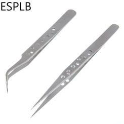 Precision Stainless Steel Tweezers Industrial Electronics Curved Straight Forceps Mobile Phone Hand Repair Tools Tweezers