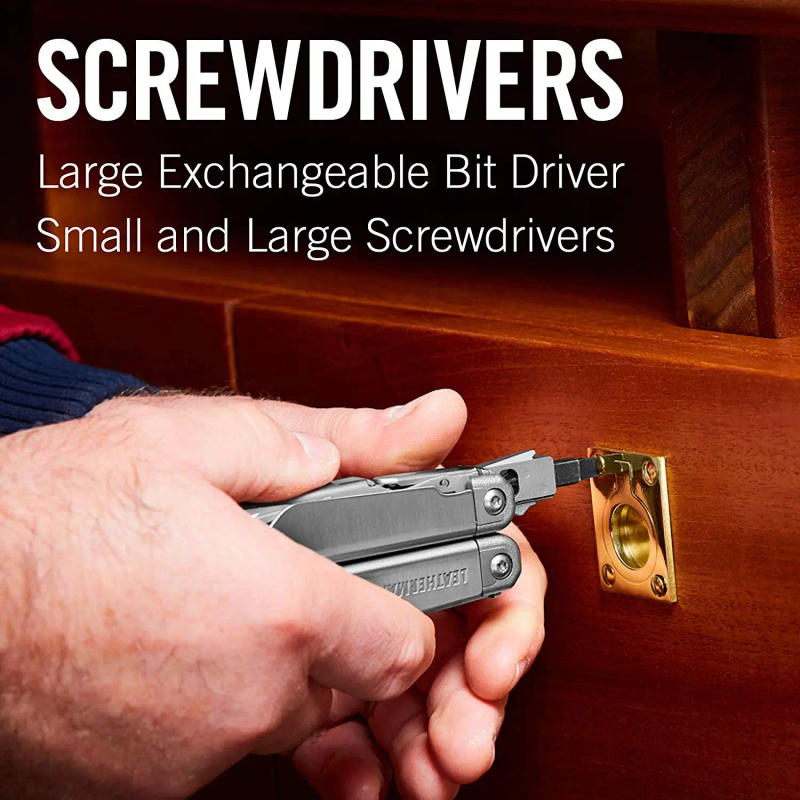 Description Picture 6 of itemLEATHERMAN - Surge Heavy Duty Multitool with Premium Replaceable Wire Cutters and Spring-Action Scissors, Black/Silver with Prem