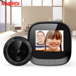 NAIERDI Digital Door Viewer 2.4" LCD Screen Electronic Door Camera Recording IR Night Door Peephole Camera Photo Smart Viewer