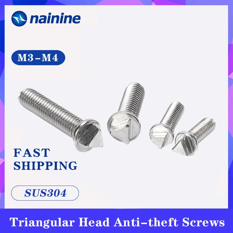Description Picture 2 of item1Pcs 304 Stainless Steel Triangular Head Screw Anti-theft Screws Bolt M6 M8 M10