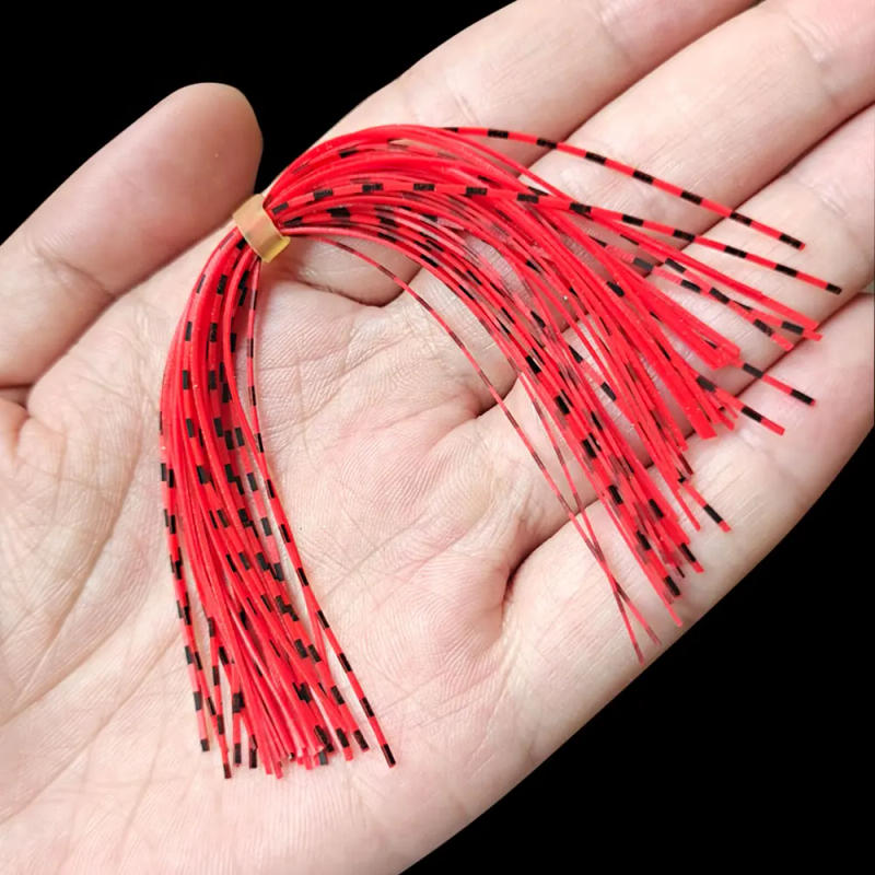 Description Picture 3 of item5/10 Bundles silicon skirts fishing lure Spinner bait Buzzbait  silk Rubber Jig Lures Fly Tying Material Fishing Accessories