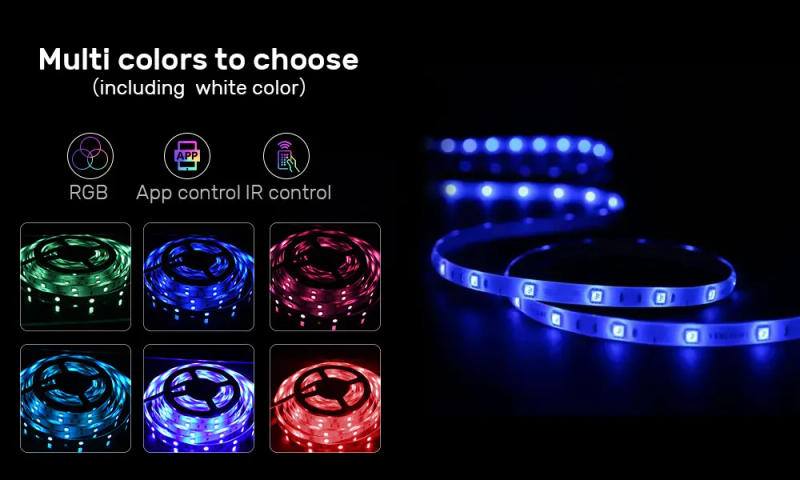 Description Picture 4 of itemLED Strip Light RGB WiFi Smart LED Lights DC 12V 5050 Ribbon Work with Alexa Voice Control Room Decoration 30m Flexible Light