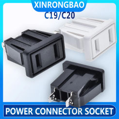 AC 15A 125V US power connector socket Female Outlet Power Socket Clamp Type Adapter IEC 320 C9 black White Wall Embedded 26x16mm