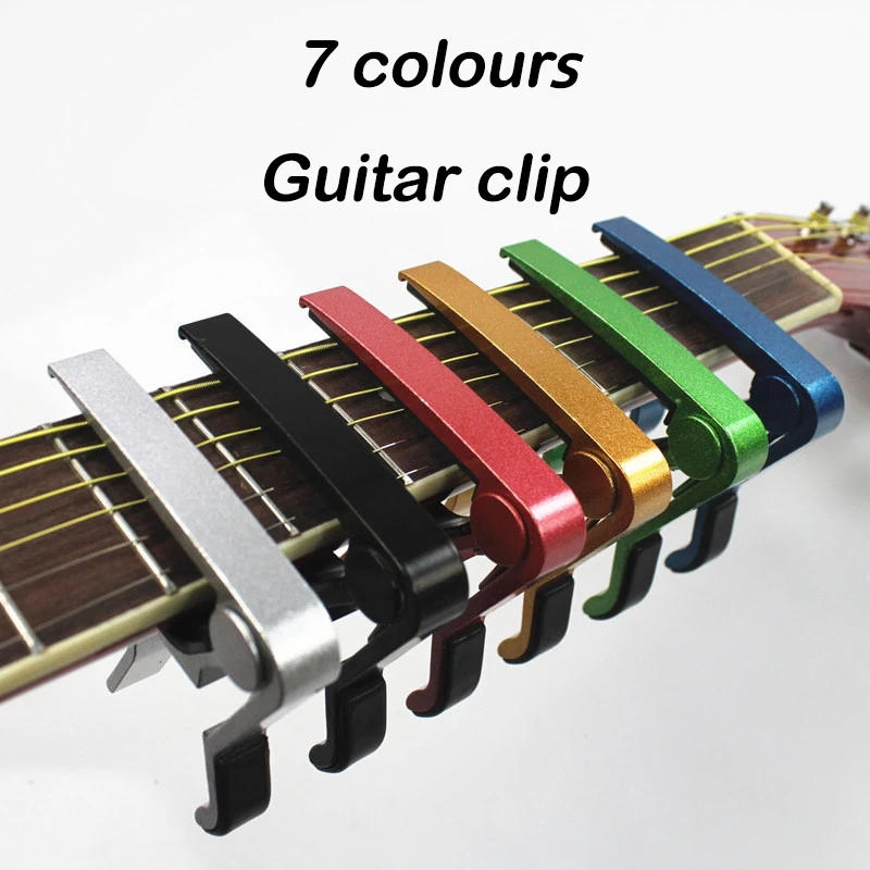 Description Picture 2 of itemUniversal Aluminium Capo Acoustic Guitar Transposition Clip Ukulele Transpose Clips Guitar Accessories Parts