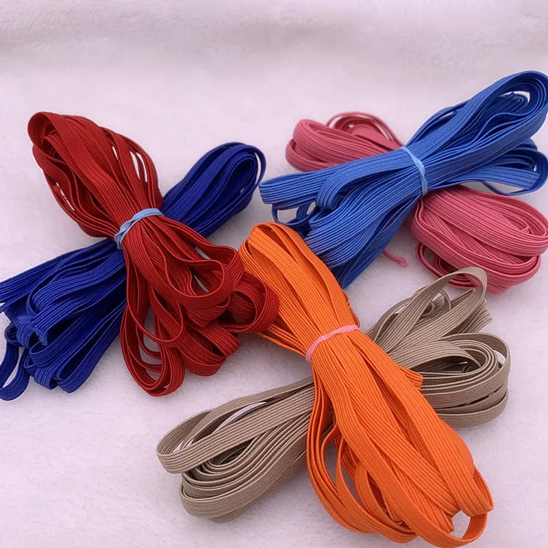 Description Picture 3 of item5 Yards/lot 7mm Hight-Elastic Bands Spool Sewing Band Flat Elastic Cord Diy Handmade Sewing Materials