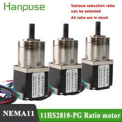 13PCS Stepper Motor 11HS2810-PG  Ratio 3.71/5.18/19-1/100-1/720-1 Extruder Gear Stepper Motor Ratio Planetary Gearbox motor