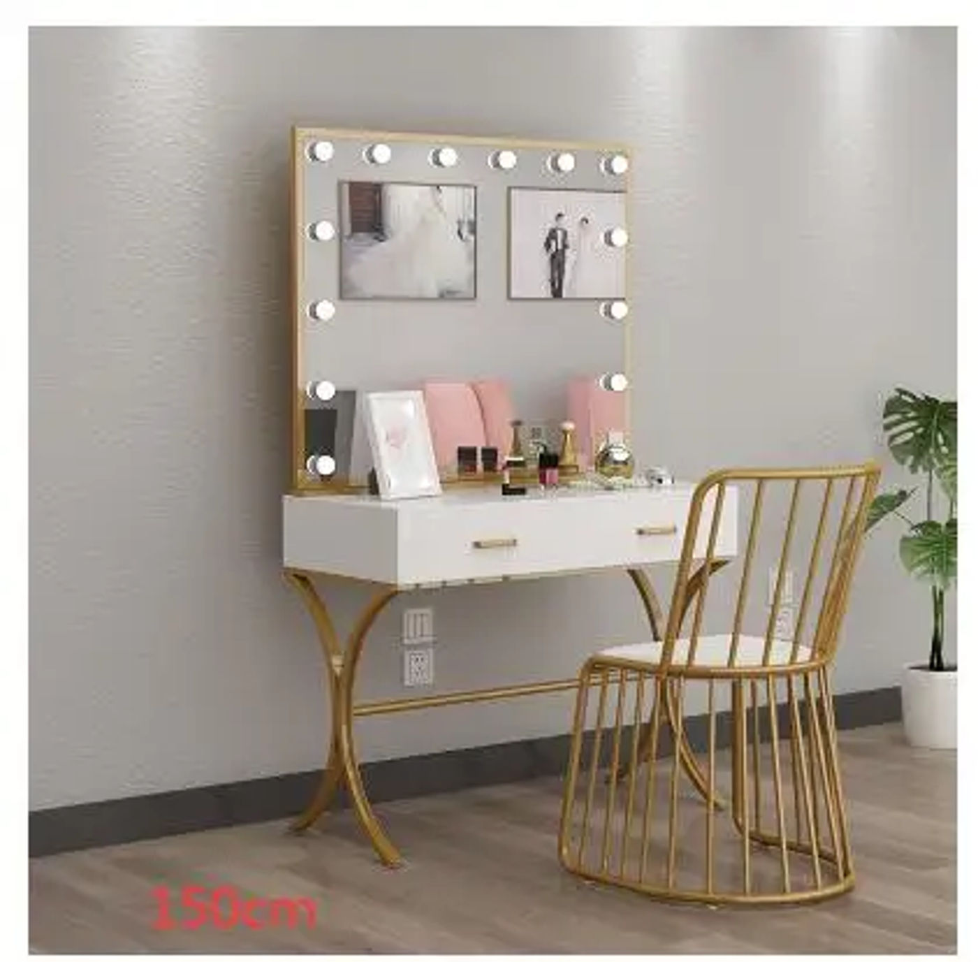 Description Picture 5 of itemPhoto studio makeup desk with lights professional wedding dress shop makeup desk led light bulb makeup dresser beauty salon dedi