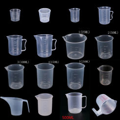 1/10pcs 20-1000ml Plastic Graduated Measuring Cup Liquid Container Epoxy Resin Silicone Making Tool Transparent Mixing Cup