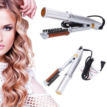 Professional Hair Curler Iron Curling Iron Rotating Hair Brush Curler Styler 2 In 1 Hair Styling Tool Curling Iron With Brush