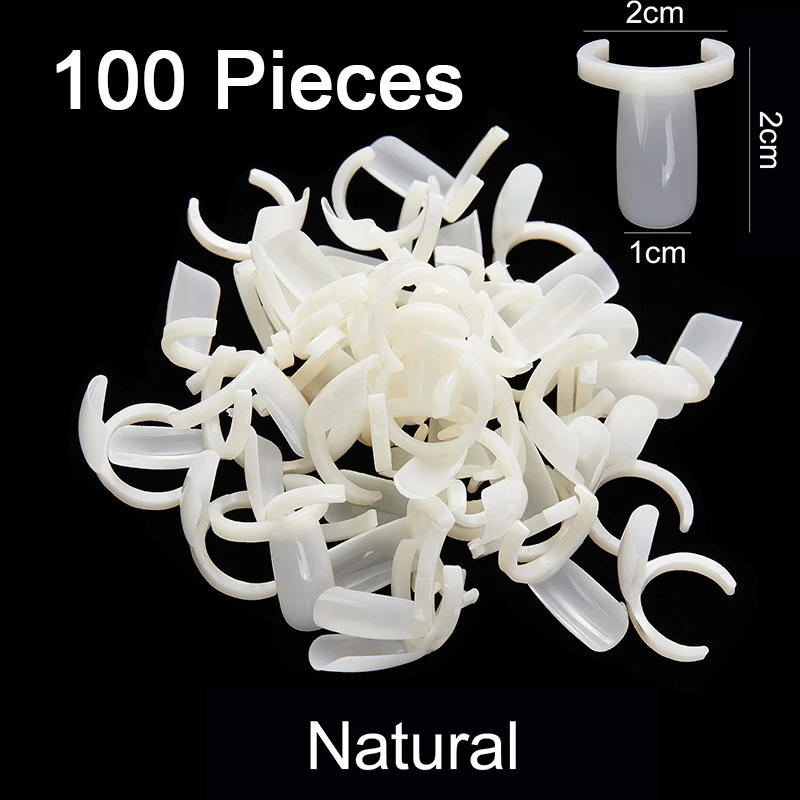 Description Picture 5 of item100Pieces/lot Nail Polish UV Gel Color Swatch Pops Display Card Natural Nail Art Ring Style Nail Chart Tips Full Nails