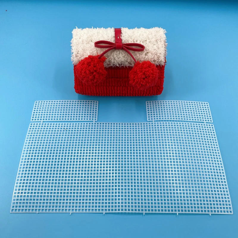 Description Picture 5 of itemNUBECOM Plastic Mesh Cloth Bag Weaving Grid Plate, Cross Stitch Latch Hook, DIY Bag Making Grid Plate, Rug Hook Craft Supplies