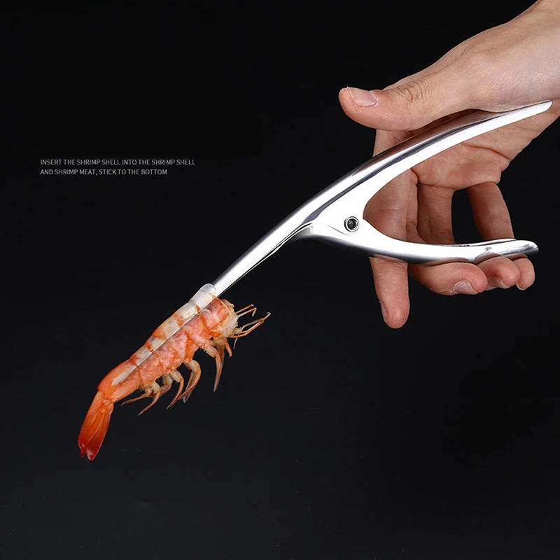 Description Picture 4 of itemPrawn Shrimp Peeling Plier Deveiners Stainless Steel Kitchen Shrimp Stripping Peelers Deveiner Peel Fishing Seafood Gadgets Tool