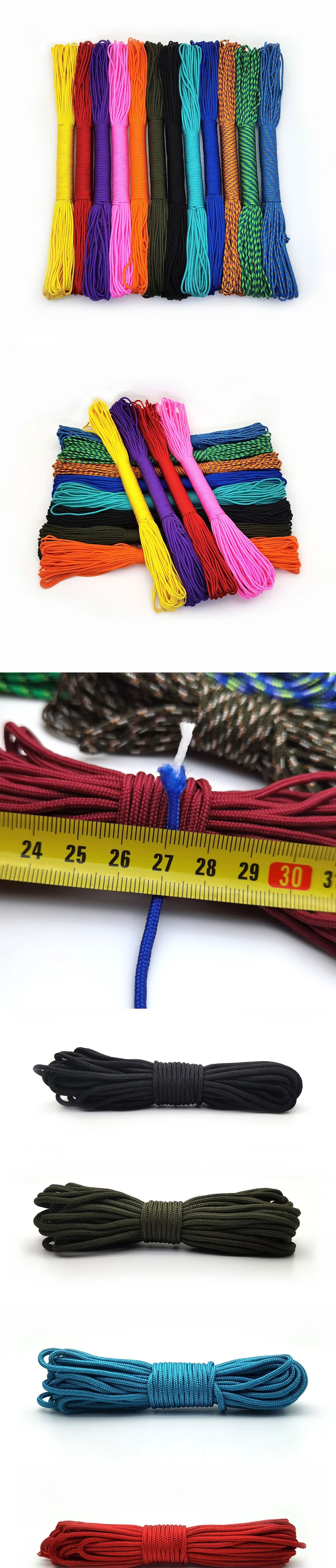 Description Picture 2 of item100meters 2mm Solid Parachute Cord Lanyard Rope Mil Spec Type One Strand Climbing Camping Survival Equipment Paracord