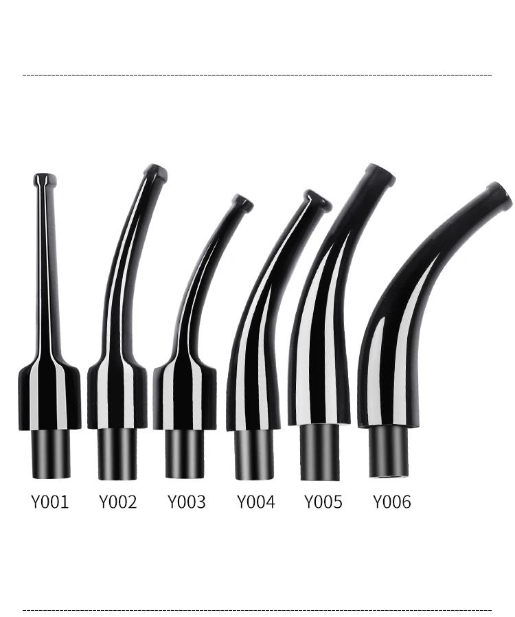 Description Picture 6 of itemBlack Mouthpieces Pipe Stems Tobacco Pipe Stem for Smoking Tool Accessories Bent Taper 9mm Filter DIY Holder