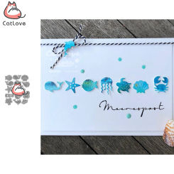 Small Ocean Series Metal Cutting Dies Scrapbooking Stencil DIY Decorative Craft Embossing Die Cuts Card Making New Dies For 2019