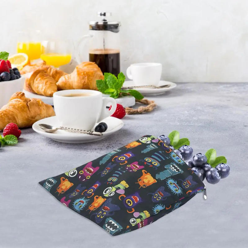 Description Picture 3 of item3pcs/set Reusable Food Storage Bags Leakproof Freezer Bag Reusable Sandwich Bags Snack Bag Lunch Bread Bag For Food Container