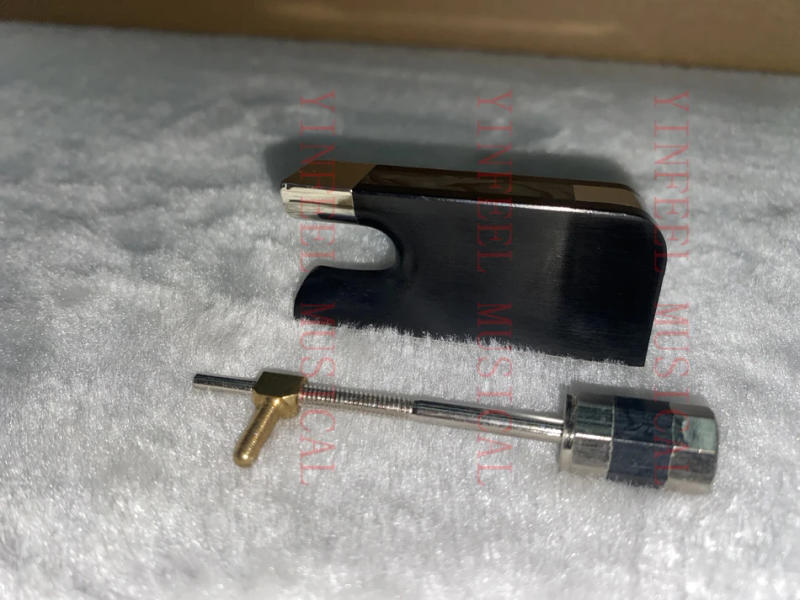 Description Picture 3 of itemHigh Quality BLANK Nickel-Silver Mounted Ebony Frog for 4/4 Cello Bow