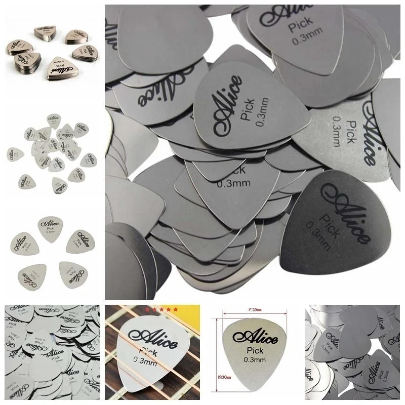 Description Picture 3 of item5Pcs10Pcs Metal Guitar Pick 0.3mm Thin Durable Silver Color Professional Bass Ukelele Guitar Picks Guitar Amplifier Bass Guitar