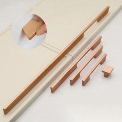 Rose Gold wardrobe door handle cabinet handle drawer shoe cabinet furniture extended handle hardware door handle
