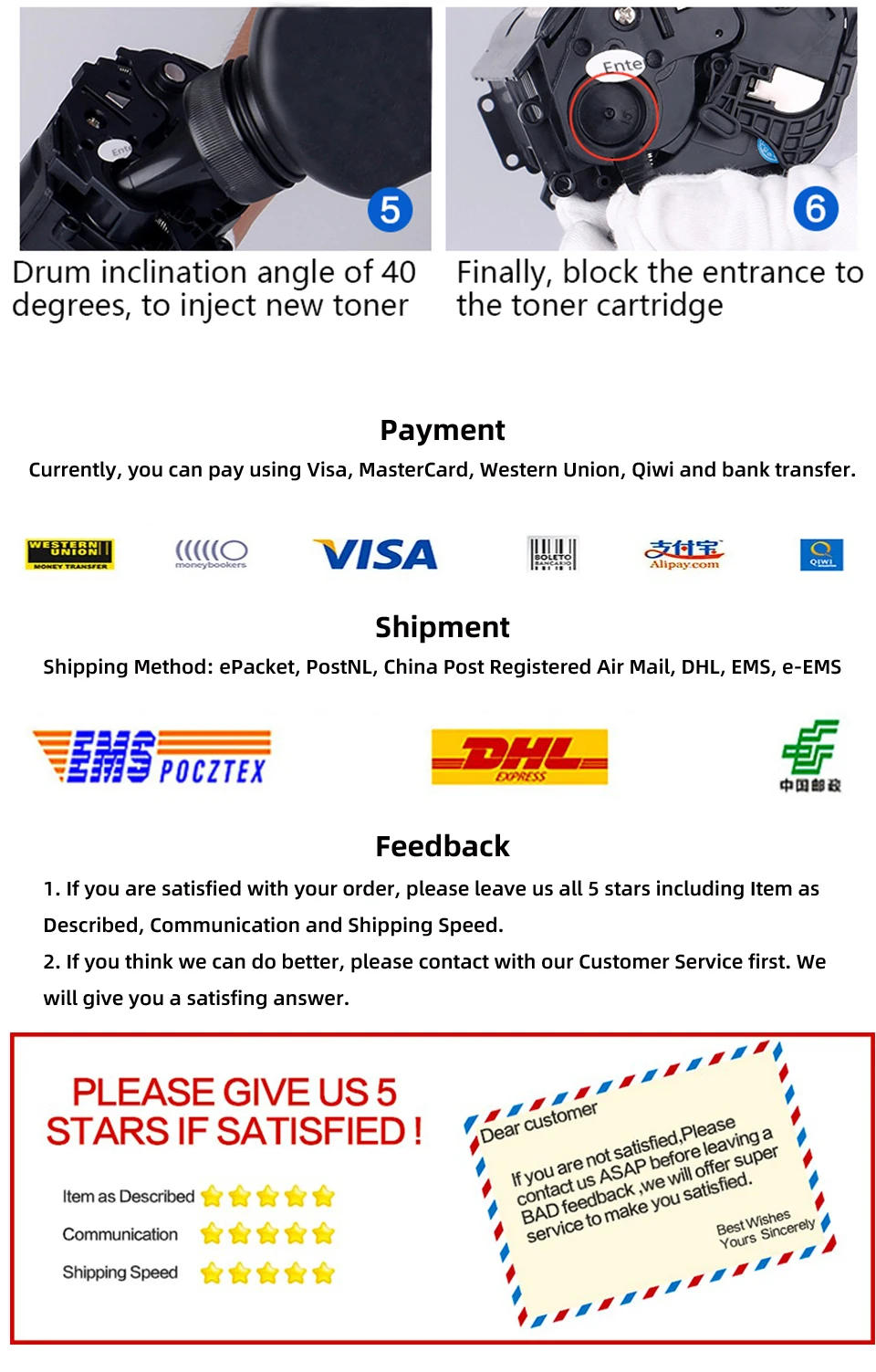 Description Picture 5 of itemDMYON Black Toner Powder Compatible TN2410 TN2420 for Brother HL L2350DW 2310D 2357DW 2375DW 2370DN Printer Toner Powder