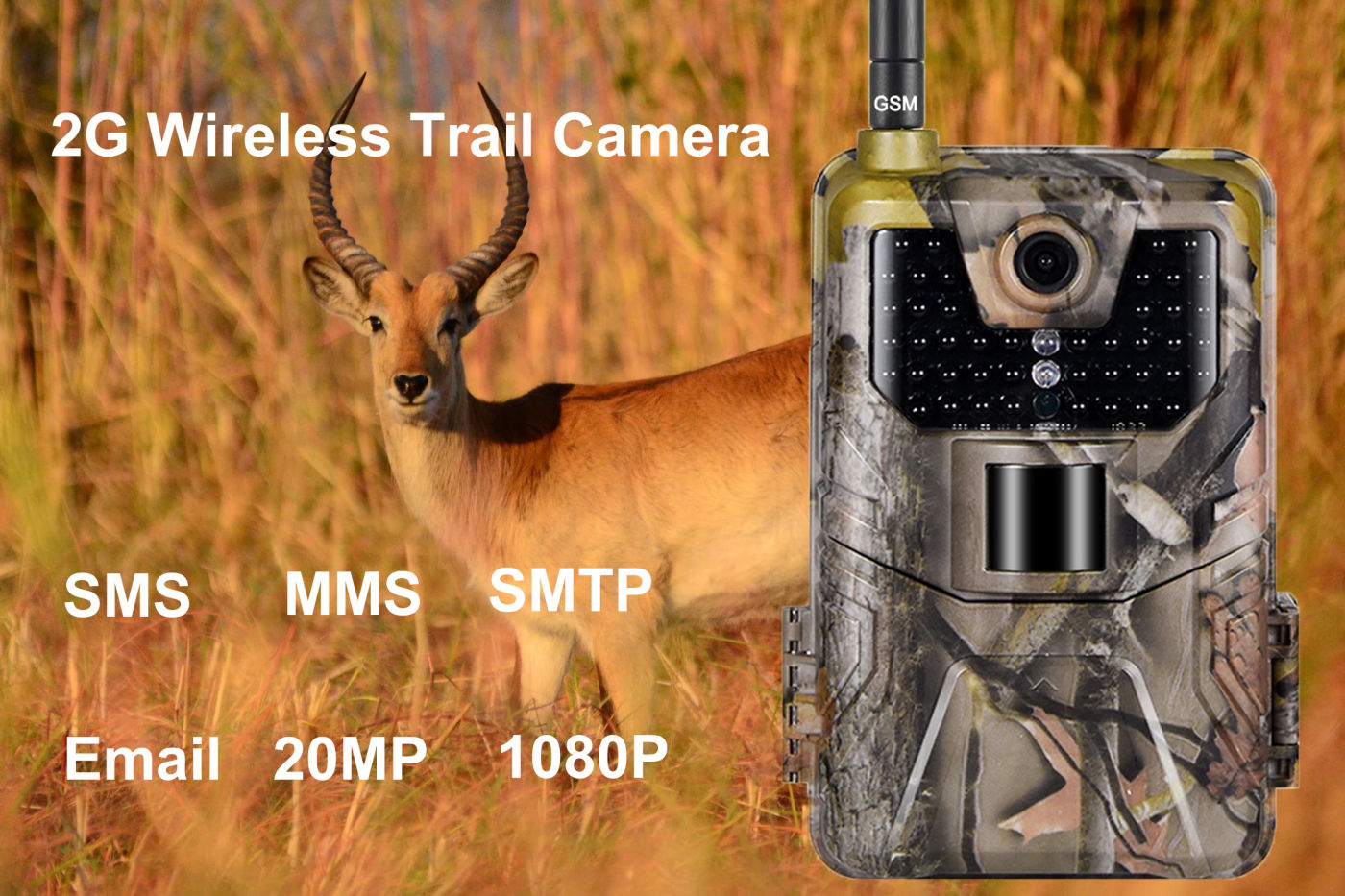 Description Picture 5 of item20MP 1080P Wildlife SMS MMS SMTP Trail Camera Photo Traps Night Vision 2G  Hunting Cameras HC900M Surveillance Metal Case