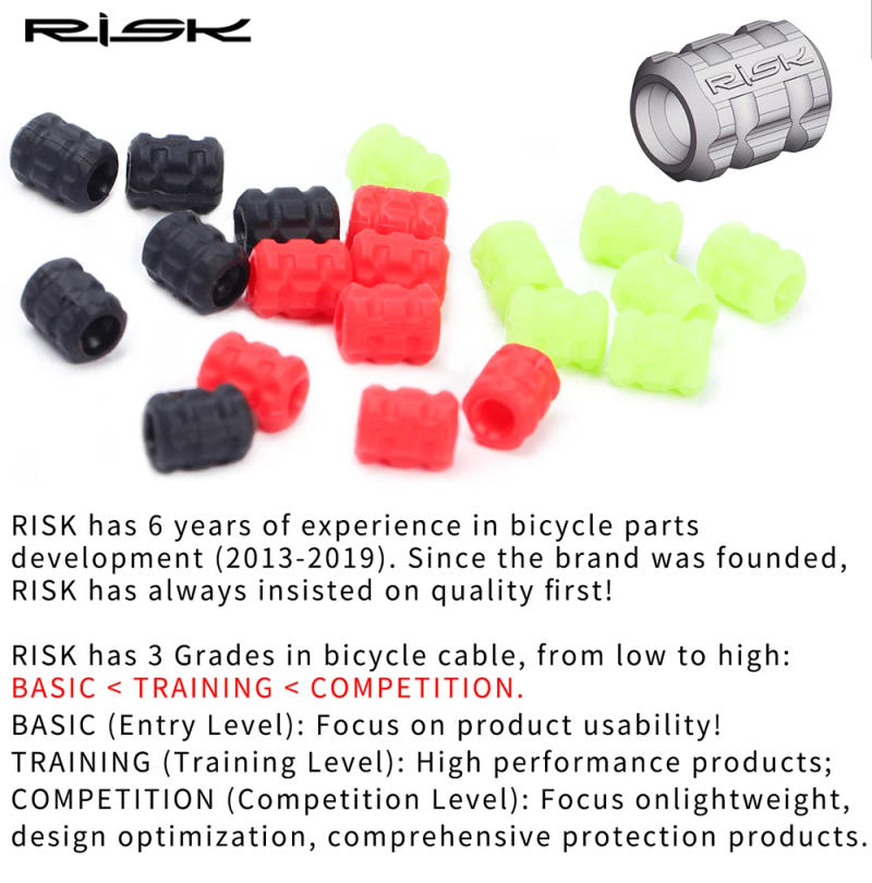 Description Picture 3 of itemRISK 10pcs Silicone Bicycle Cable Protector Housing Plugs MTB Road Bike Brake Shifter Wire Nightlight Protecting Ring Ultralight