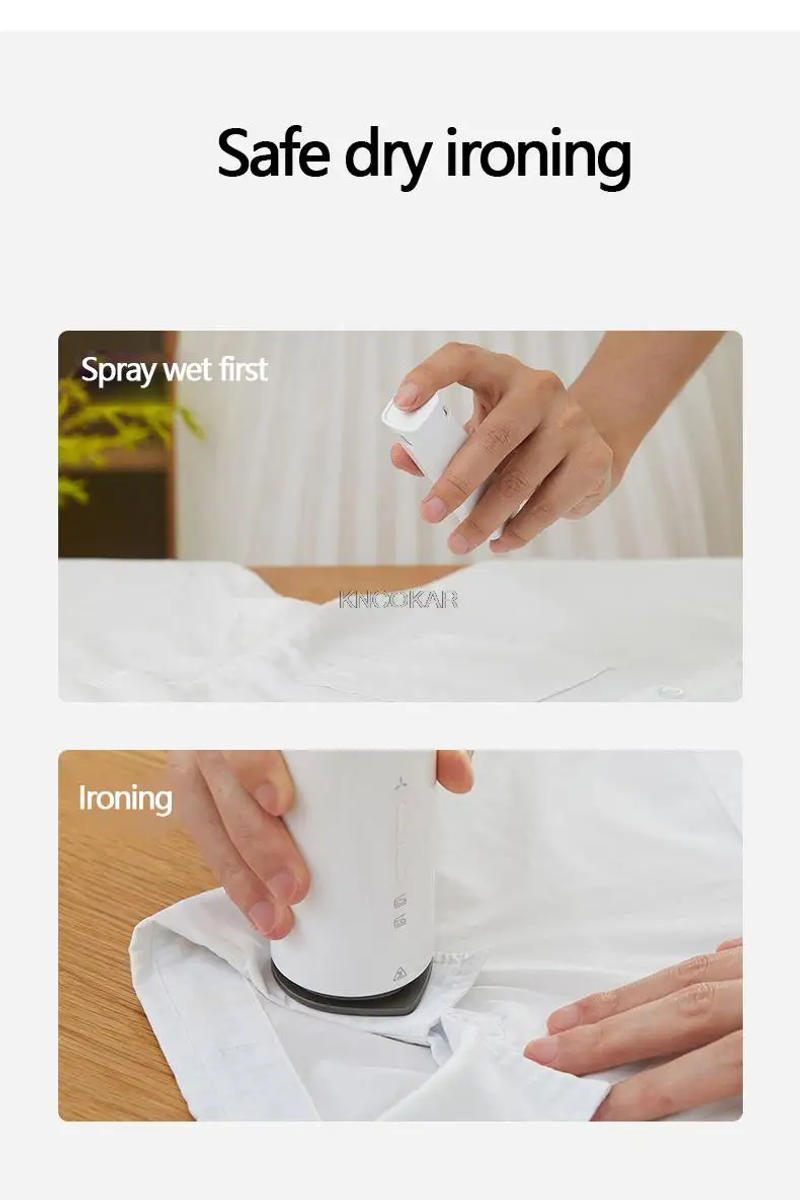 Description Picture 5 of itemHandheld Wireless Steam Iron Machine Lint Remover Portable Garment Steamer USB Rechargeable Hanging Ironing For Travel Home 130W