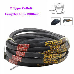 1Pcs C Type V-Belt C1400/1450/1500-1900mm Black Rubber Triangle Belt Industrial Agricultural Mechanical Transmission Belt