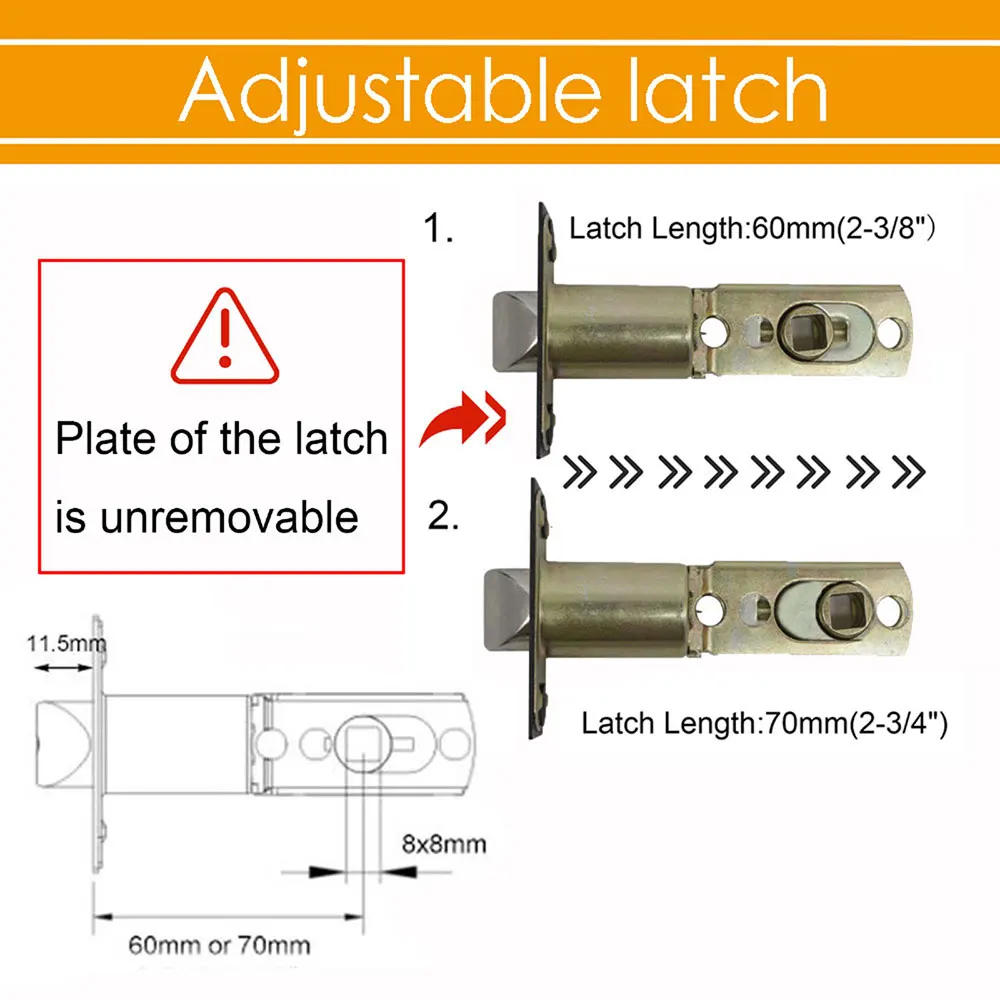 Description Picture 6 of itemAmerican style round door handles for Interior Door Privacy Lock for Bedroom wooden gate Oil rubbed door Handle set