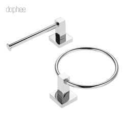 dophee Bathroom Towel Ring Wall-Mounted Hanger Towel Holder Rack Stainless steel Hanging  Accessories Hardware Fixture