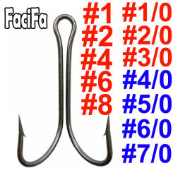20pcs Double Fishing Hook Fly Tying Double Hook Frog Lure Hook Bass Weedless Fishing Hook Fishhook for Soft Lure Jig