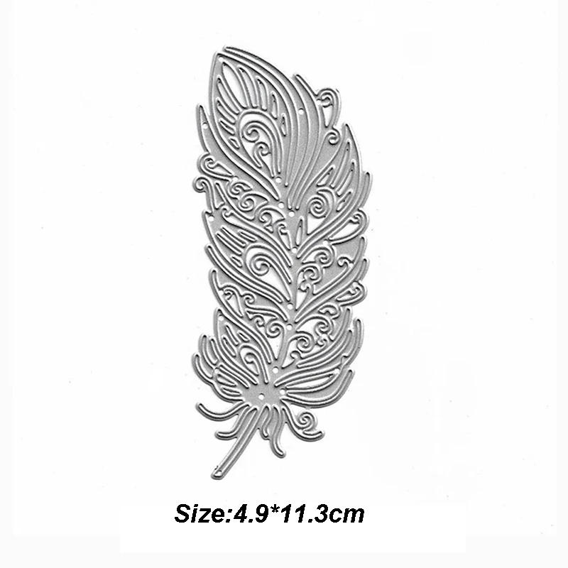 Description Picture 6 of itemFeather Metal Cutting Dies Scrapbooking DIY Metal Craft Cut Die Mold Feather Templates Stencil Photo Album Card Making Supplies