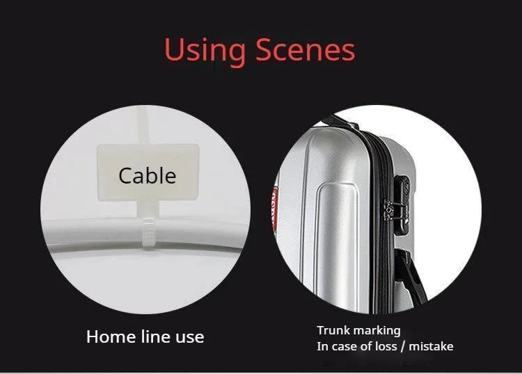 Description Picture 2 of item100Pcs Zip Ties Write Wire Power Cable Label Mark Tag Nylon Self-Locking Tie Network Cable Marker Cord Wire Strap Zip