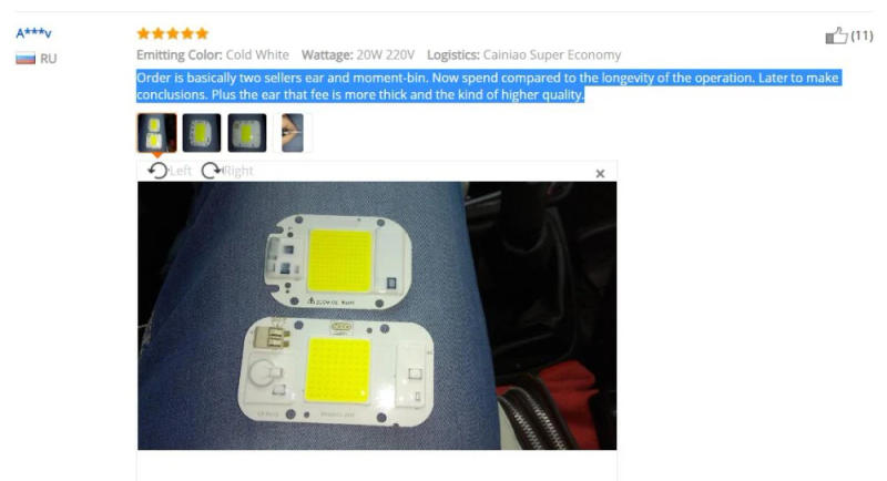 Description Picture 5 of itemCOB Spotlight AC110V/220V DOB Led Bulb Chip Beans Smart IC 20W 30W 50W Energy Saving Outdoor Lamp White/Warm Supper Bright Light