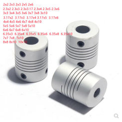 1pcs D19*L25 Aluminium flexible Jaw Shaft Coupling 2mm 3mm 2.3mm 3.17mm 4mm 5mm 6mm 6.35mm  8mm 10mm CNC Stepper Motor Coupler
