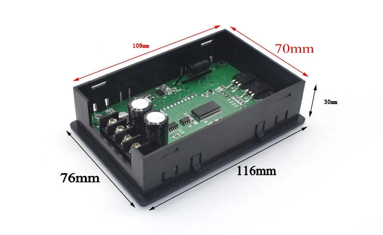 Description Picture 4 of item12V 24V 36V 48V 30A PWM DC Motor Speed Controller Timing Remote Control LCD Smart Digital Display 0~100% Tachometer Adjustable