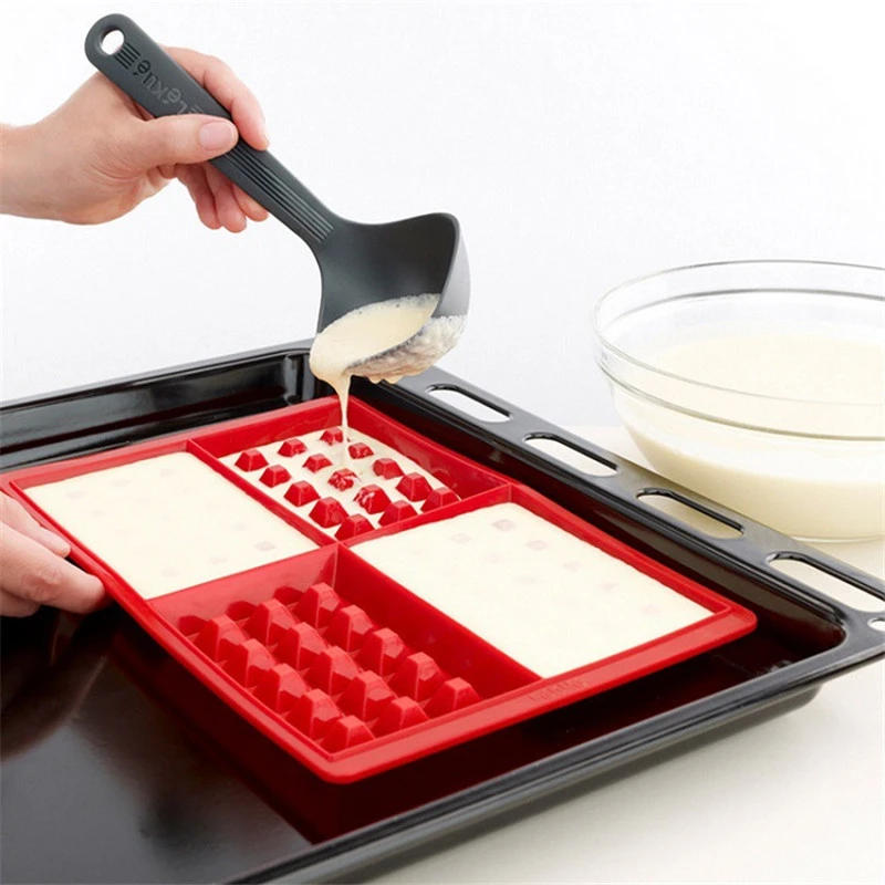 Description Picture 5 of itemWaffle Makers for Kids Silicone Cake Mould Waffle Mould Silicone Bakeware Set Nonstick Silicone Baking Mold Set